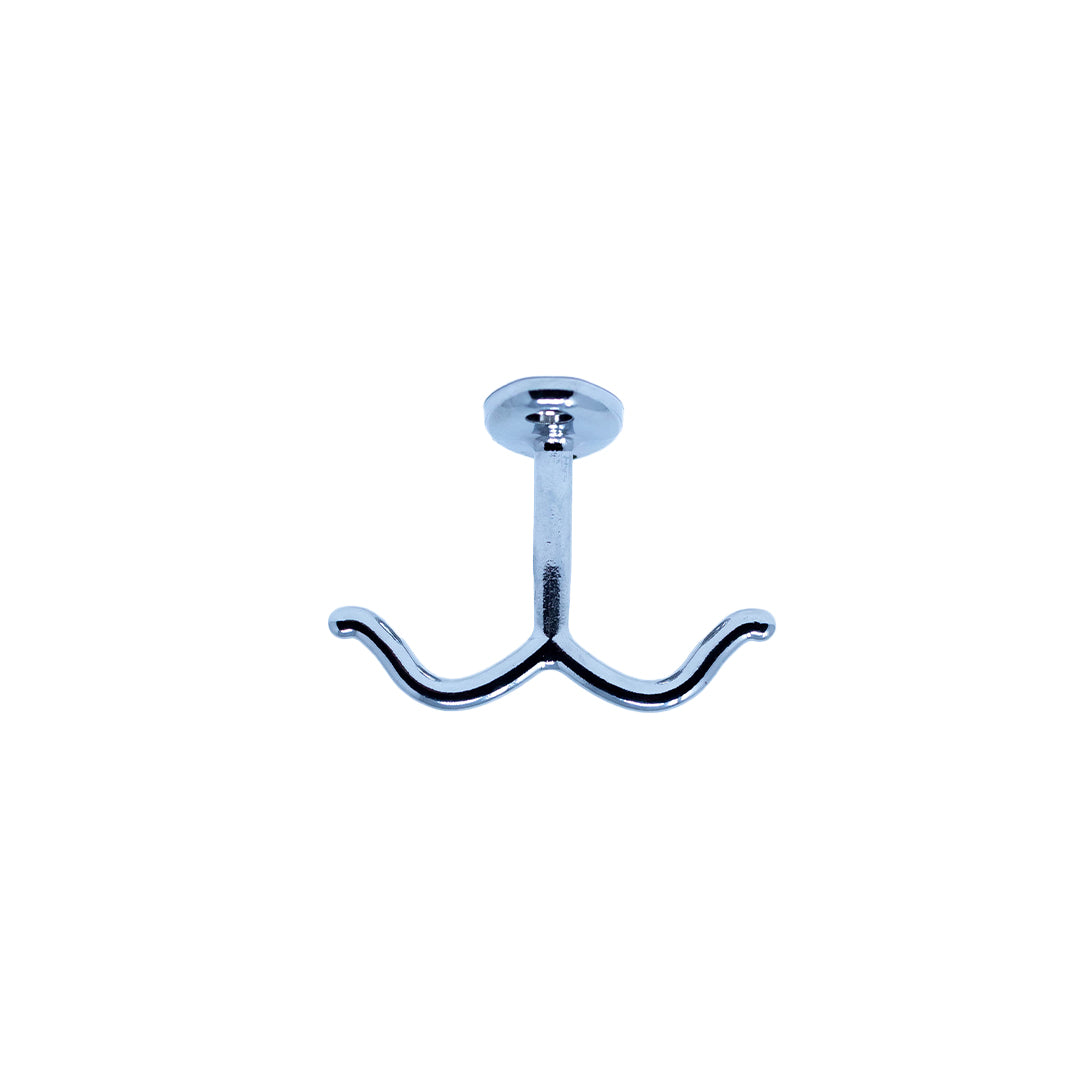 Double Prong Ceiling Hook - Chrome (20-Pack)