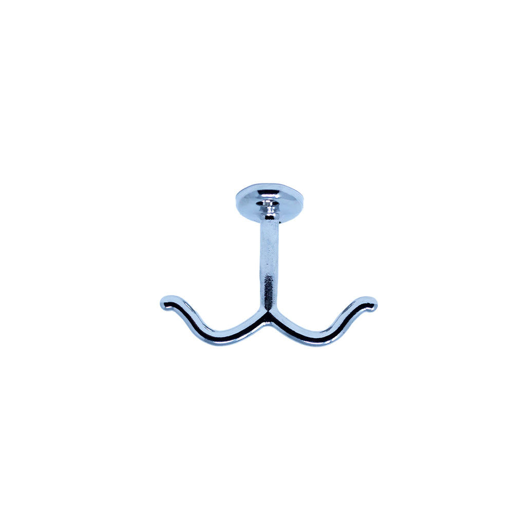 Double Prong Ceiling Hook - Chrome (20-Pack)