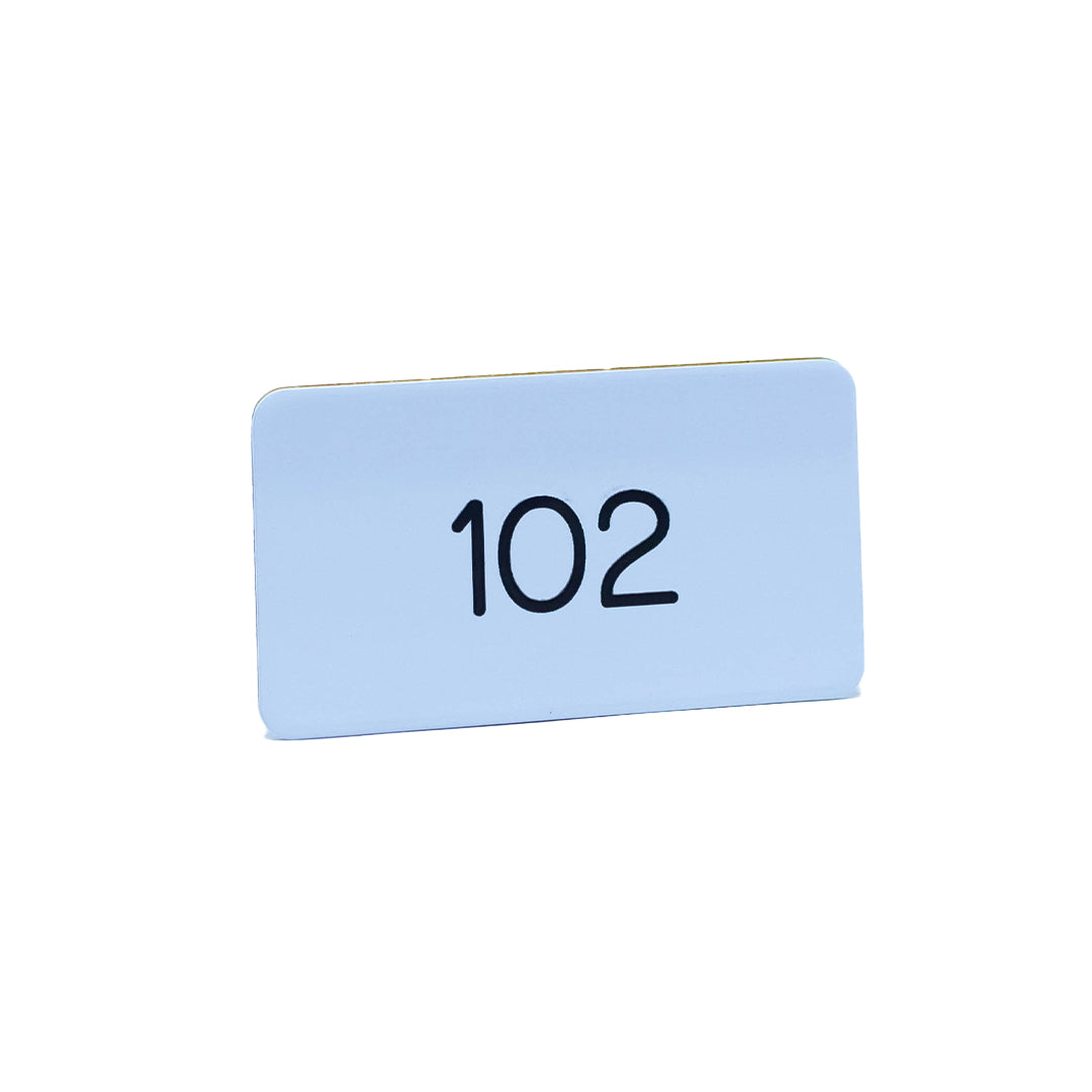 Rectangle Number Plate - Blank or Engraved (15-Pack)
